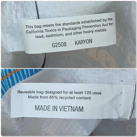 Trader Joe's Mac & Cheese Reusable Shopping Bag Tote 6 Gallon Lot of 2 - Picture 8 of 9